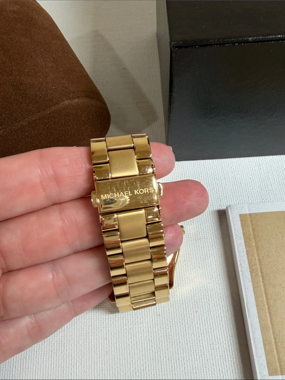 Michael Kors Men's Gold Stainless Steel Bracelet Watch with Matching Dial